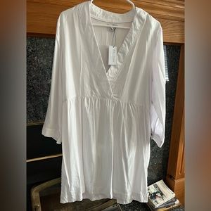 White Cotton Shirt Dress